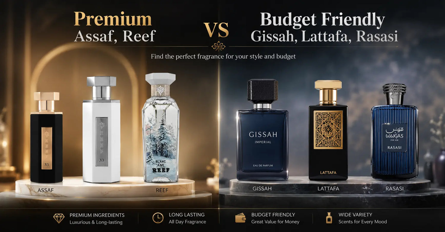 Assaf, Reef & Gissah vs Lattafa & Rasasi: Understanding the Differences in Middle Eastern Perfumery
