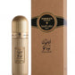 Gold perfume bottle and brown tobacco collection box, 100 ml