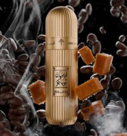 Ribbed gold extrait de parfum bottle with cap