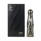Men's eau de parfum bottle and black box, silver body with cap