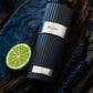 Blue Zenith eau de parfum bottle with ribbed cap and white ZENITH label