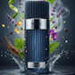 Zenith Blue eau de parfum bottle with ribbed blue cap and white label