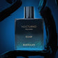 Nocturno Elixir extrait de parfum bottle with silver cap and blue-tinted glass