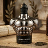 Armaf eau de parfum bottle with chrome torso design and black Spartan-style cap