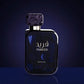 Riiffs Fareed Eau de Parfum bottle front view, dark blue glass with gold label