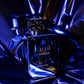 Riiffs Fareed Eau de Parfum bottle close-up, metallic cap, deep blue glass