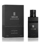 Perfume bottle with matching box, black design with 'III THRILLER' and Extrait de Parfum
